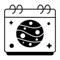 Space and Planets Linear Icon vector