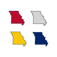 Missouri State outline set vector