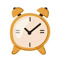 Alarm clock illustration in flat, doodle style. Isolated on a white background. vector