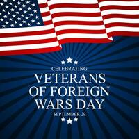 National Veterans Of Foreign Wars Day Background Vector Illustration