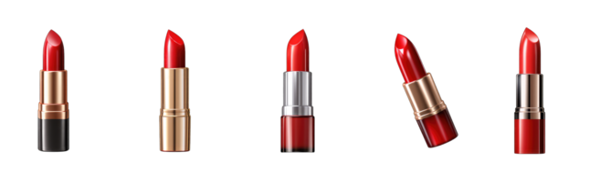 AI generated lipstick assortment set in png