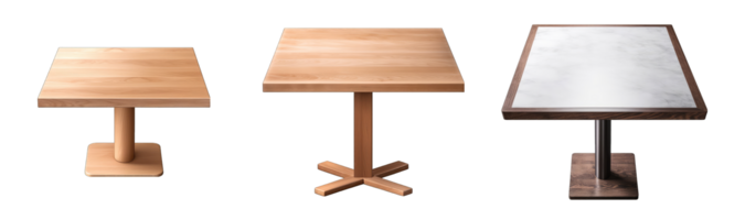 AI generated set of cafe table isolated on transparent background png