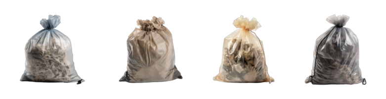 AI generated trash bag isolated on transparent background png