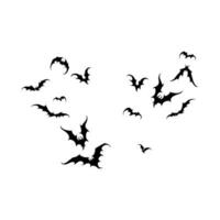 Bat vampire vector. scary ghost bat silhouette flying on white background vector