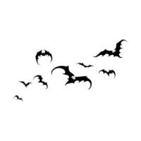 Bat vampire vector. scary ghost bat silhouette flying on white background vector