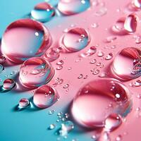 AI generated Full frame of water drops sliding on a light wet surface - AI generated image photo