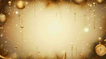 AI generated new year golden luxury background photo