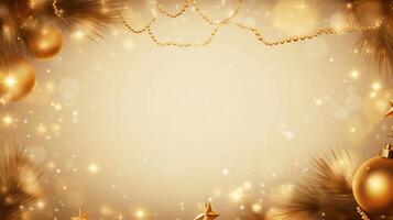 AI generated new year golden luxury background photo