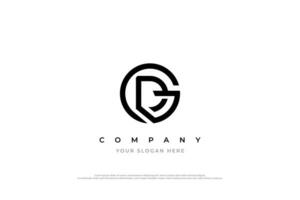 Initial Letter DG Logo or GD Monogram Logo Design vector