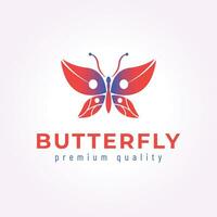 beautiful butterfly logo icon vector design, minimalist illustration of butterfly
