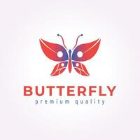 beautiful butterfly logo icon vector design, minimalist illustration of butterfly