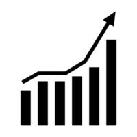 Business charts with arrow vector icon illustration for your design