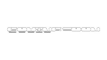 à venir bientôt ascii animation boucle sur blanc Contexte. ascii code art symboles machine à écrire dans et en dehors effet avec en boucle mouvement. video