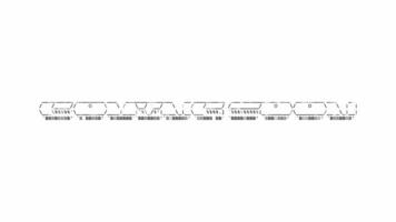 kommande snart ascii animering på vit bakgrund. ascii konst koda symboler med lysande och glittrande pärlar effekt bakgrund. attraktiv uppmärksamhet kampanj. video