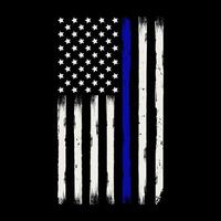 Thin blue line american flag design illustration vector