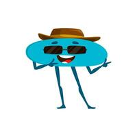 Cartoon funny minus math number character in hat vector
