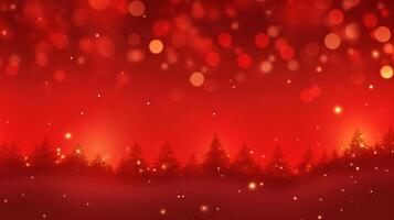 AI generated Christmas red background photo