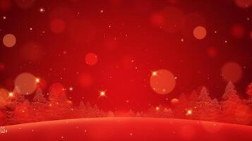 AI generated Christmas red background photo