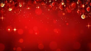 AI generated Christmas red background photo