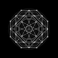 sagrado geometría, meditación esotérico tatuaje vector