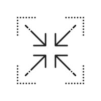 Cube scale with arrows, scalability window icon vector