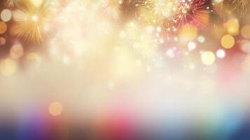 AI generated abstract festive new year winter background photo