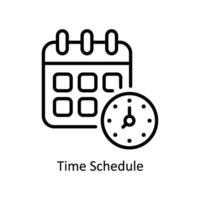 Time Schedule vector   outline  Icon Design illustration. Business And Management Symbol on White background EPS 10 File