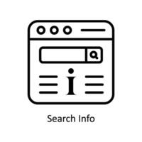 search info vector   outline  Icon Design illustration. Business And Management Symbol on White background EPS 10 File