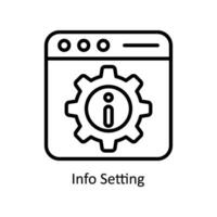 Info Setting vector   outline  Icon Design illustration. Business And Management Symbol on White background EPS 10 File