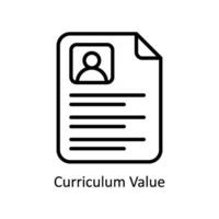 Curriculum Value vector   outline  Icon Design illustration. Business And Management Symbol on White background EPS 10 File