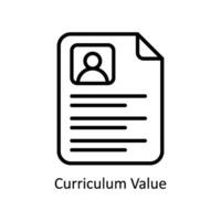 Curriculum Value vector   outline  Icon Design illustration. Business And Management Symbol on White background EPS 10 File