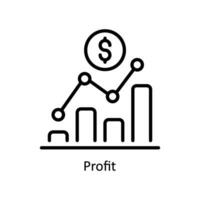 Profit  vector   outline  Icon Design illustration. Business And Management Symbol on White background EPS 10 File