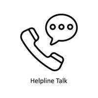 Helpline Talk vector   outline  Icon Design illustration. Business And Management Symbol on White background EPS 10 File