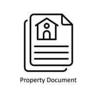 Property Document  vector   outline  Icon Design illustration. Business And Management Symbol on White background EPS 10 File