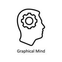 Graphical mind vector   outline  Icon Design illustration. Business And Management Symbol on White background EPS 10 File