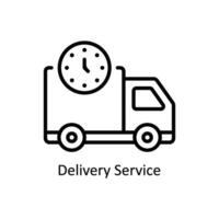 Delivery Service vector   outline  Icon Design illustration. Business And Management Symbol on White background EPS 10 File