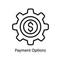 Payment Options vector   outline  Icon Design illustration. Business And Management Symbol on White background EPS 10 File