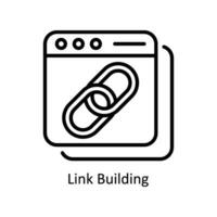 Link Building vector   outline  Icon Design illustration. Business And Management Symbol on White background EPS 10 File