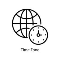 time zone vector  outline Icon  Design illustration. Business And Management Symbol on White background EPS 10 File