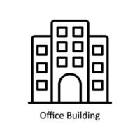 Office Building vector   outline  Icon Design illustration. Business And Management Symbol on White background EPS 10 File