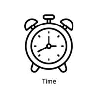 Time vector   outline  Icon Design illustration. Business And Management Symbol on White background EPS 10 File
