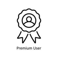 premium user vector  outline Icon  Design illustration. Business And Management Symbol on White background EPS 10 File