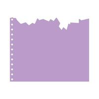 Flat illustration of torn paper on isolated background vector