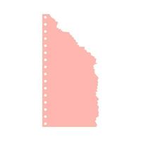 Flat illustration of torn paper on isolated background vector