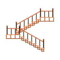 plano ilustración de escalera en aislado antecedentes vector