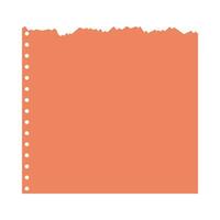 Flat illustration of torn paper on isolated background vector