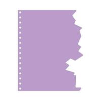 Flat illustration of torn paper on isolated background vector