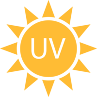 uv strålning ikon sol- ultraviolett ljus symbol för grafisk design, logotyp, webb webbplats, social media, mobil app, ui illustration. png