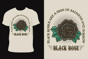 ilustración Clásico negro Rosa flor vector