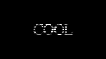 frio ascii animación lazo en negro antecedentes. ascii código Arte símbolos máquina de escribir en y fuera efecto con serpenteado movimiento. video